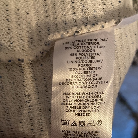 LOFT Women's White & Navy Blue V Neck Sleeveless Above Knee Sheath Size 10 - Picture 3 of 7